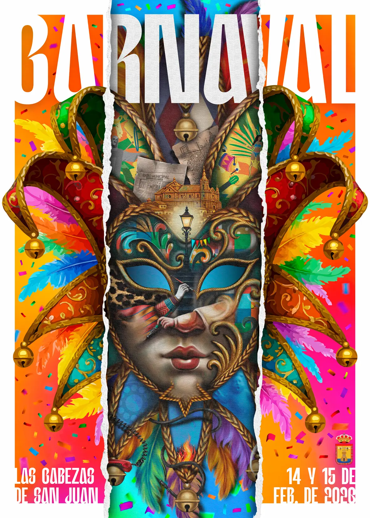 Official Carnival Poster of Las Cabezas full view